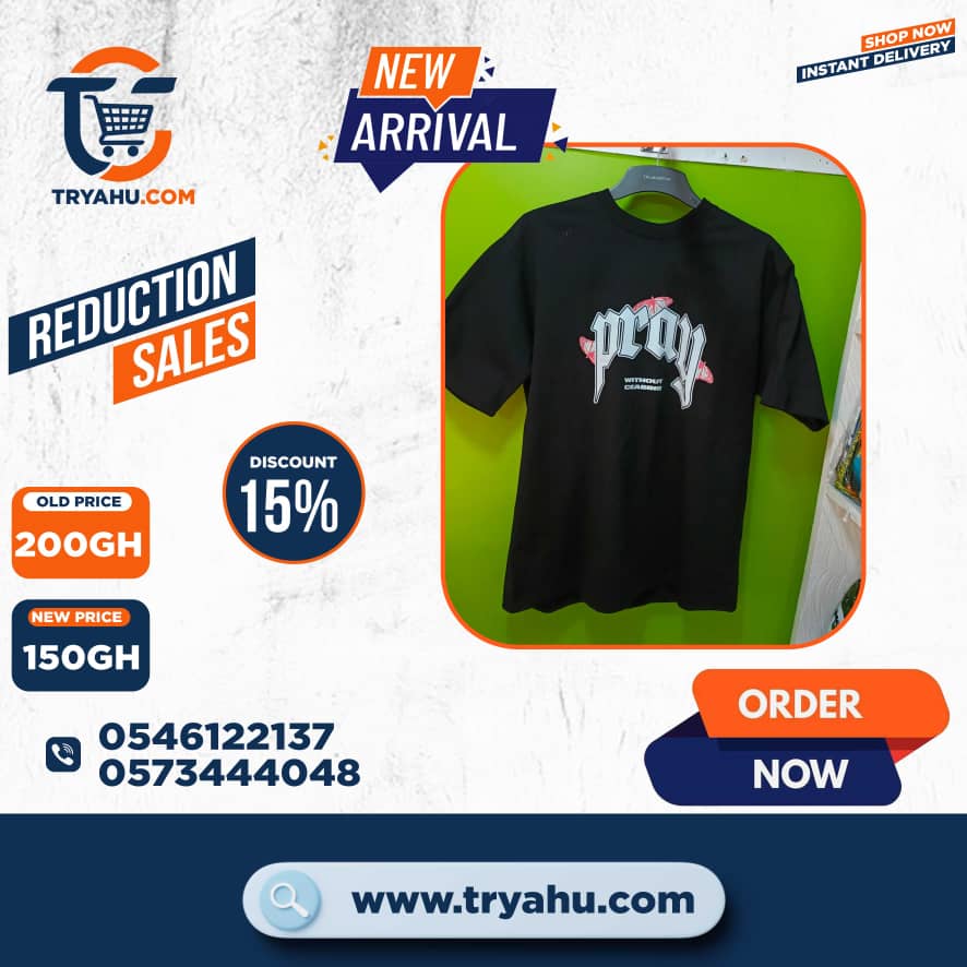 Buy Authentic 100% Cotton Heavy T-Shirts in Ghana | Tryahu T-Shirts Online Shop